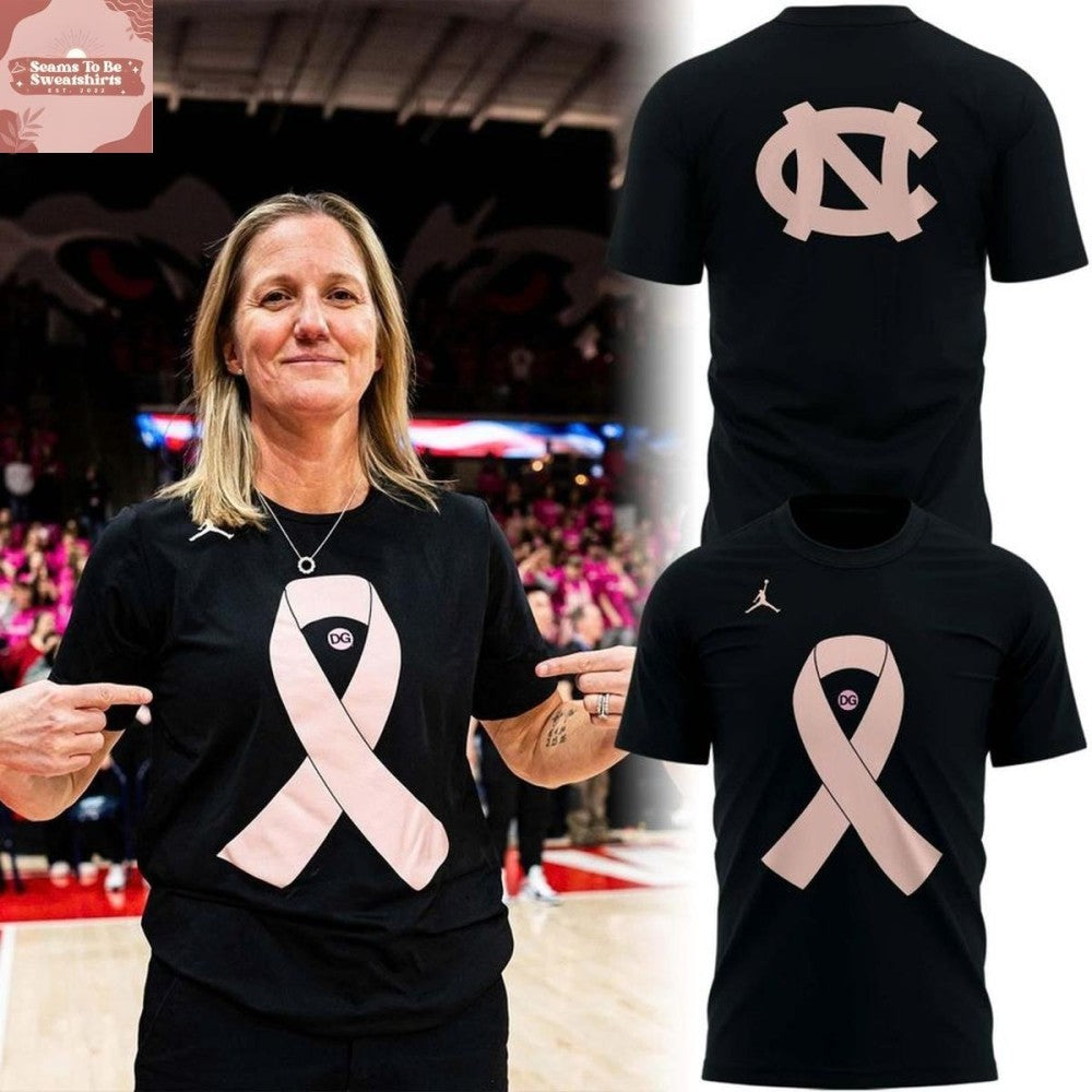 North Carolina Tar Heels Coach Courtney Banghart Pink Out DG Forever 2026 Shirt