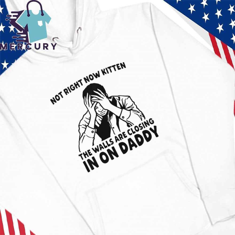 Not Right Now Kitten The Walls Are Closing In On Daddy Shirt