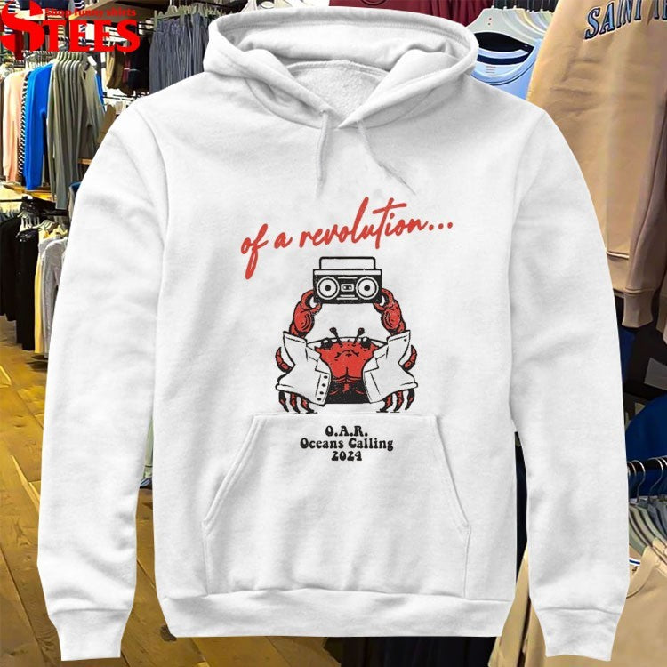 Of A Revolution Oar Oceans Calling Crab Boombox T-Shirt