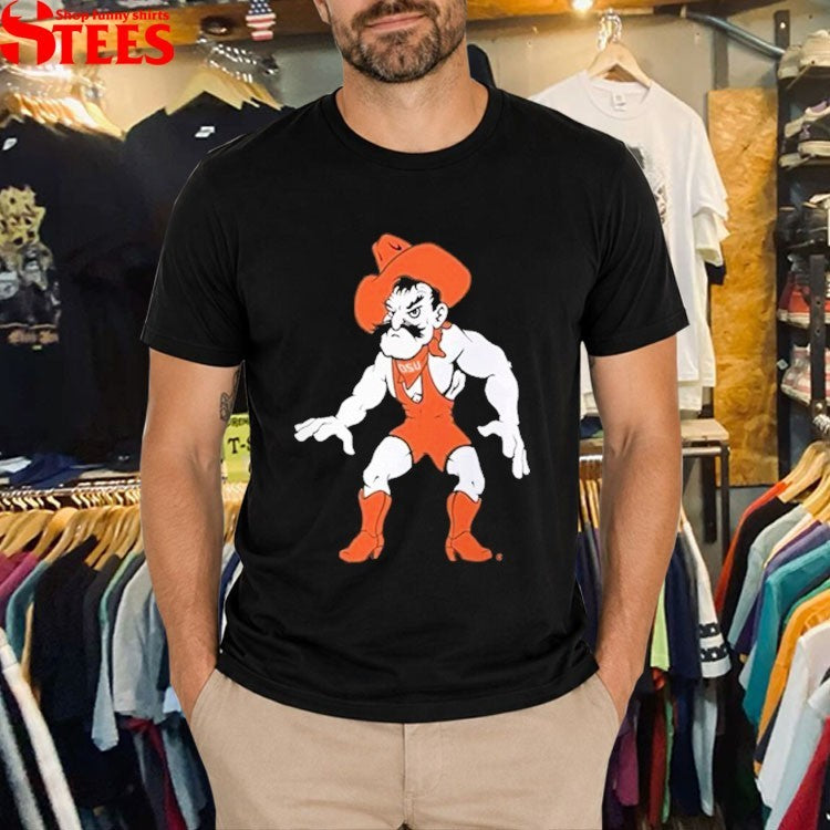 Oklahoma State Cowboys Wrestling Pete Mascot T-Shirts