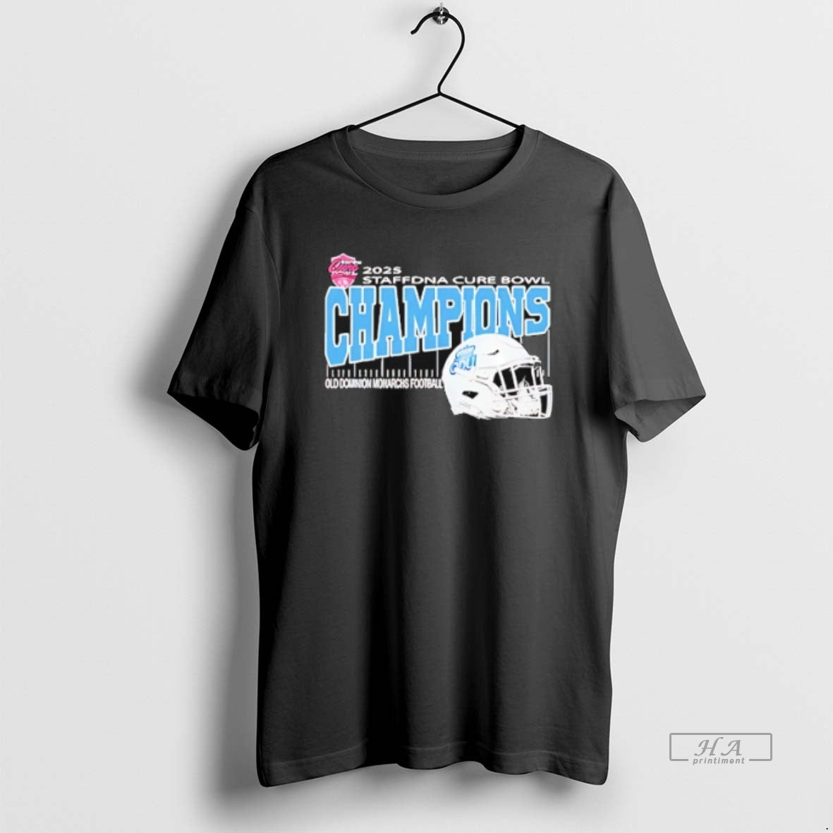Official Old Dominion Monarchs 2025 Cure Bowl Champions Helmet T-Shirts, Hoodie, Sweatshirt | CoreVibeTees.com