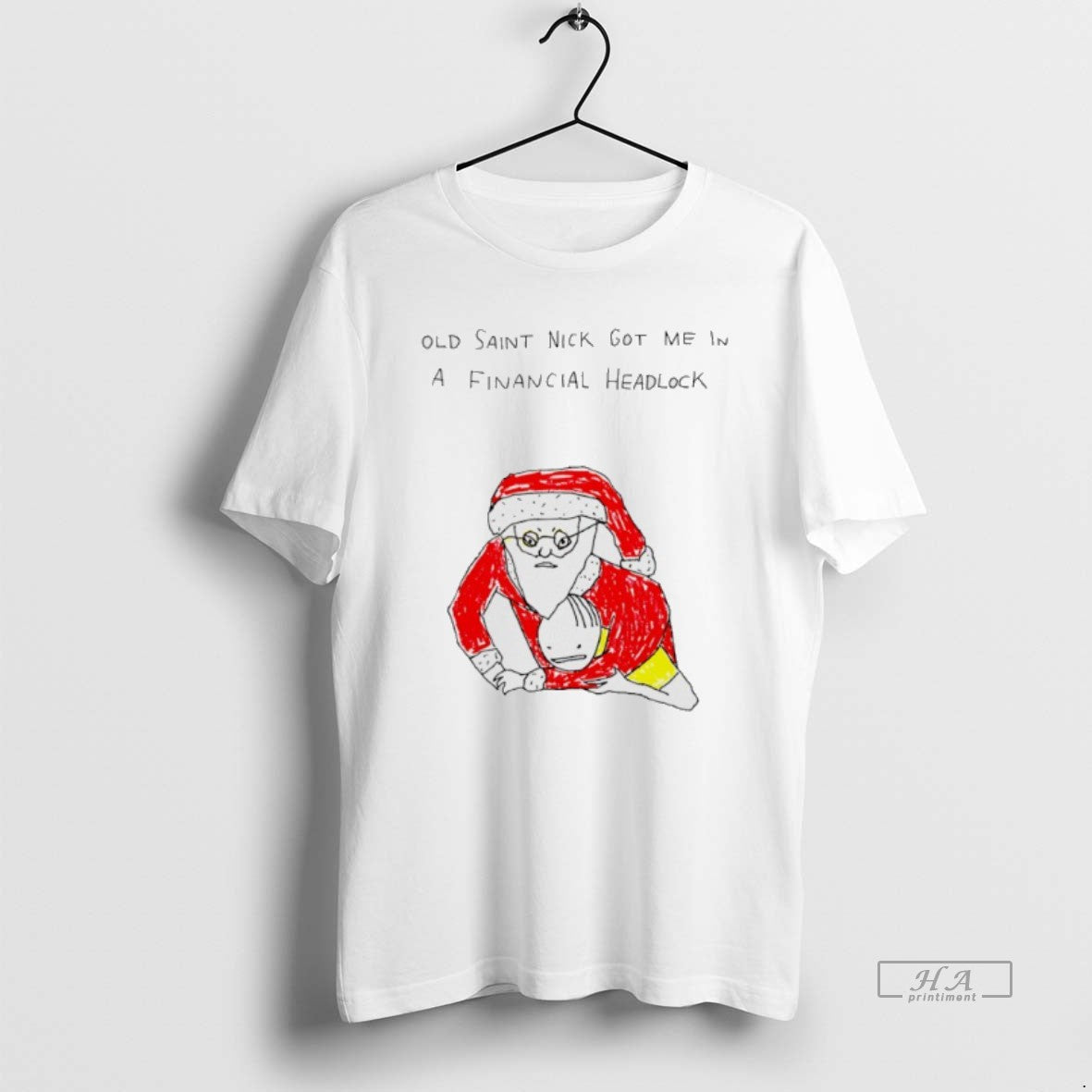 Official Old Saint Nick Got Me In A Financial Chokehold T-Shirts, Hoodie, Sweatshirt | CoreVibeTees.com