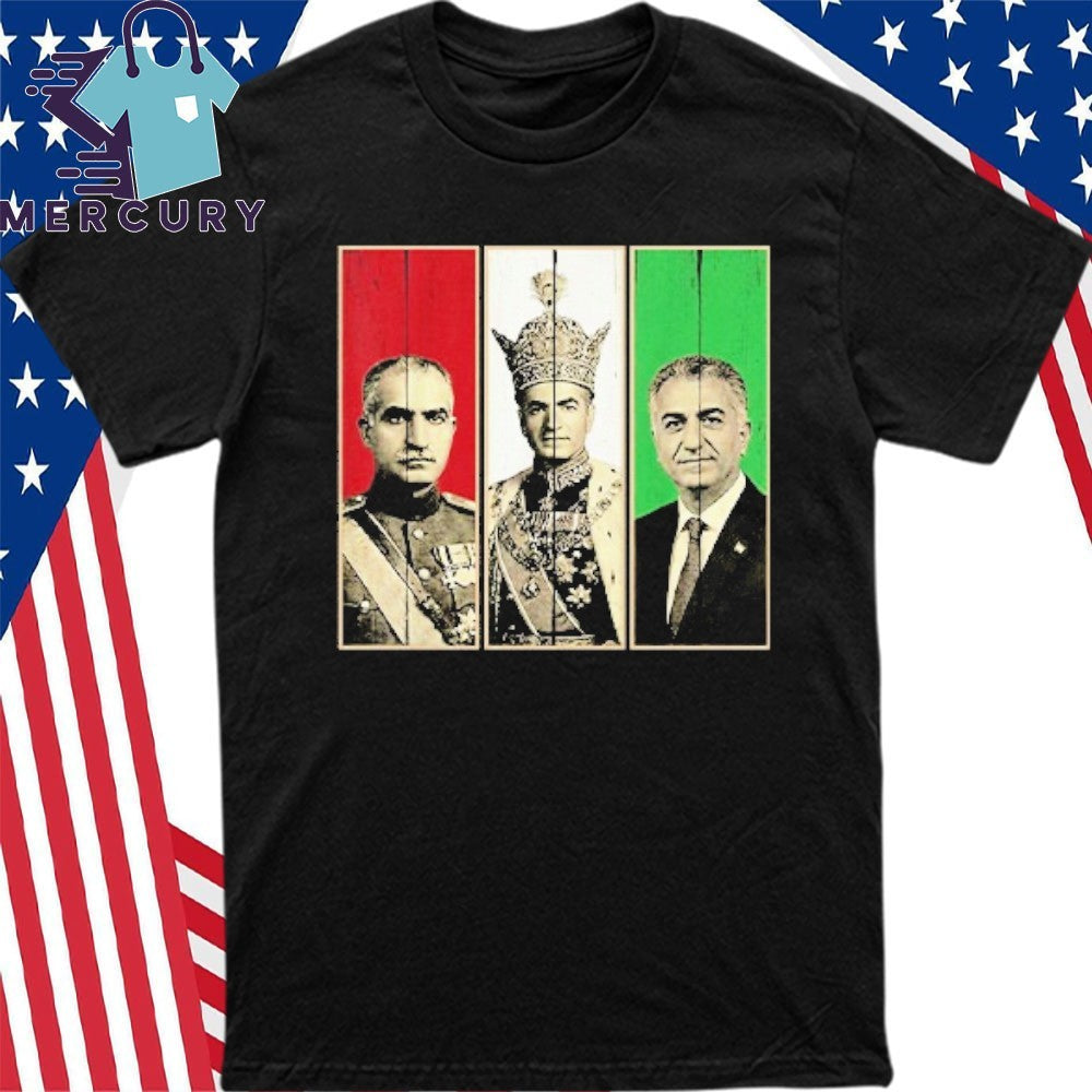 Pahlavi Dynasty Three Generations Reza Shah Mohammad Reza Shirt