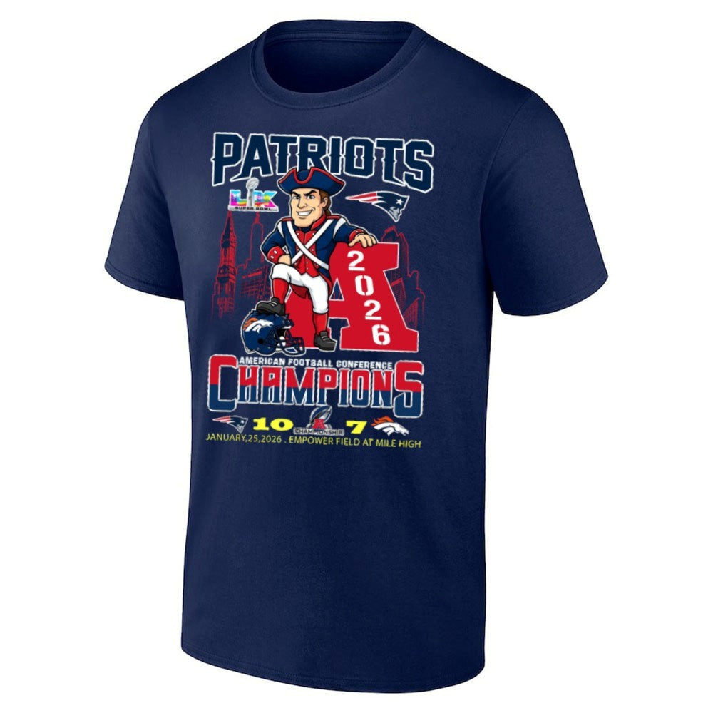Patriots AFC Champions 2026 Patriots 10 Broncos 7 Shirt