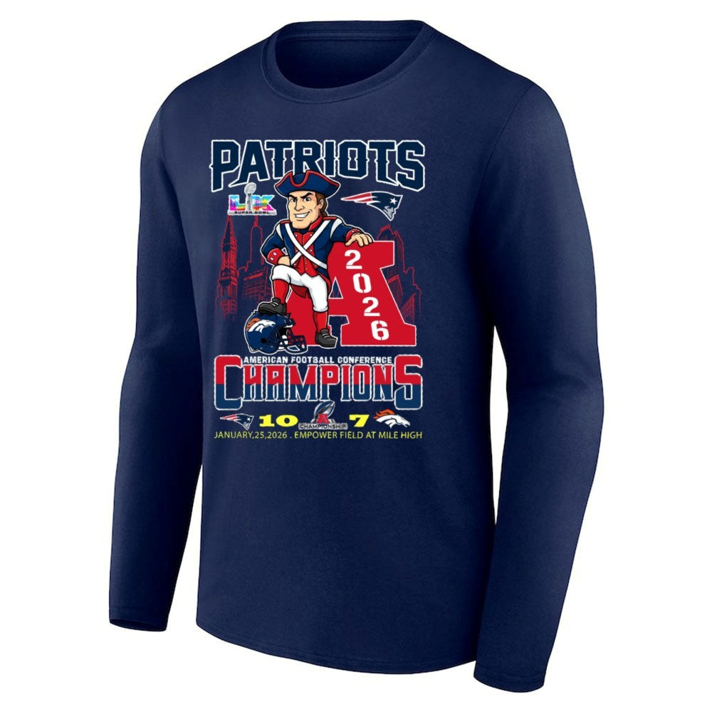 Patriots AFC Champions 2026 Patriots 10 Broncos 7 Shirt