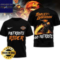 Patriots Rider Harleydavidson Go Patriots Motorcycle Shirt