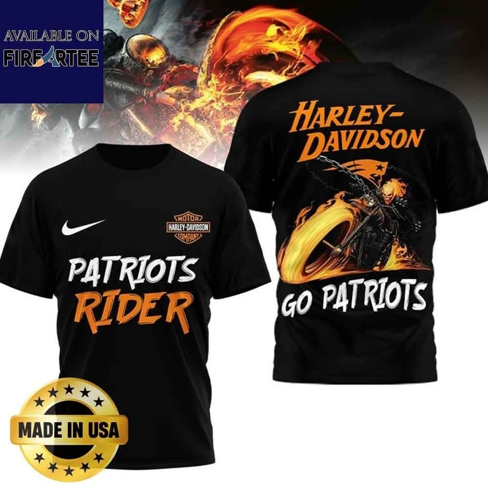 Patriots Rider Harleydavidson Go Patriots Motorcycle Shirt