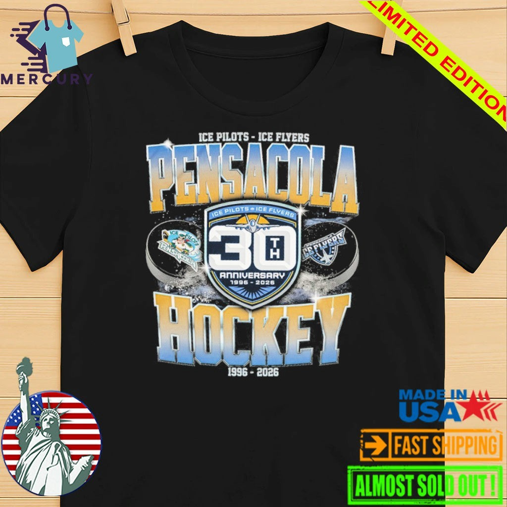 Pensacola Hockey Ice Pilots Ice Flyers 30th Anniversary 1996-2026 Shirt