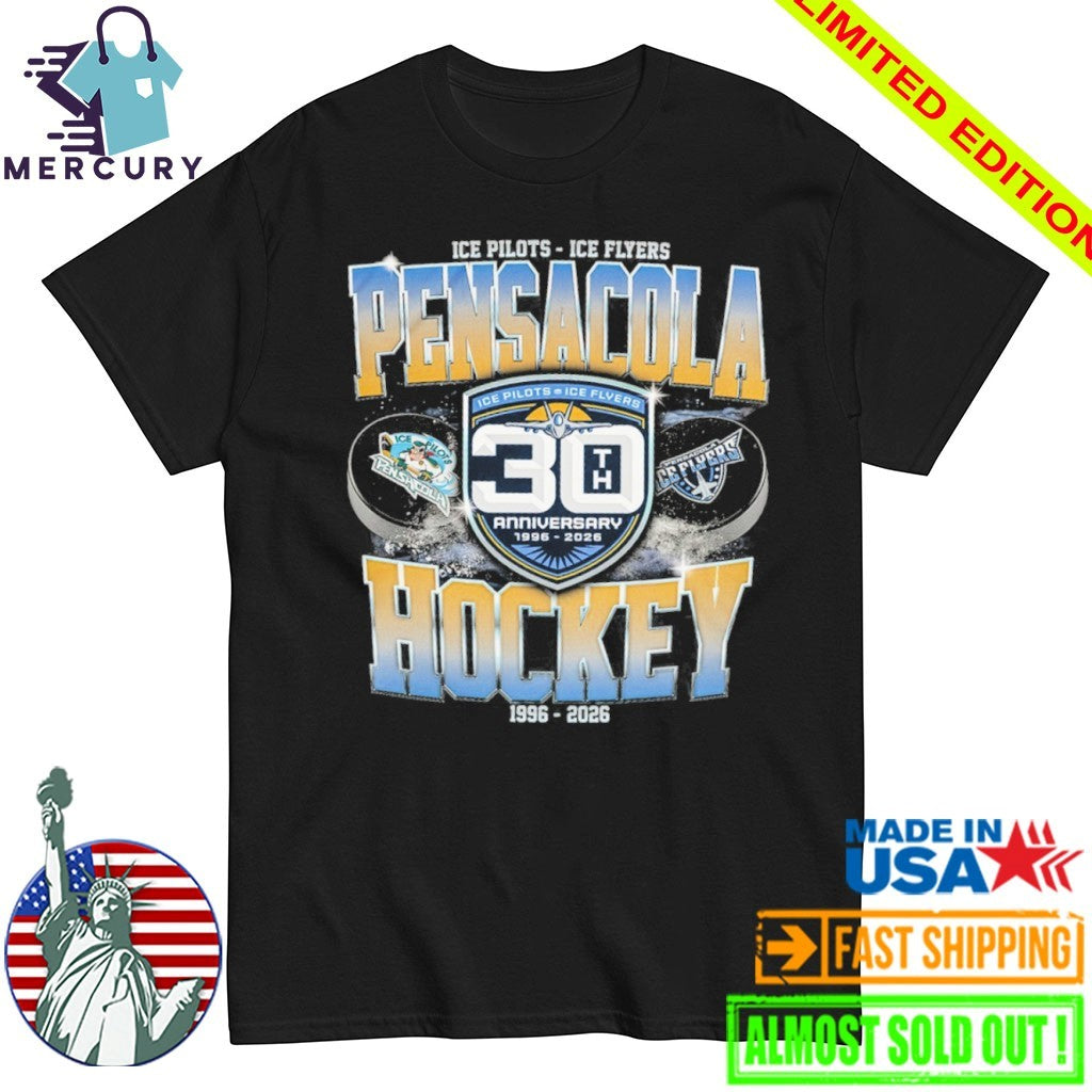 Pensacola Hockey Ice Pilots Ice Flyers 30th Anniversary 1996-2026 Shirt