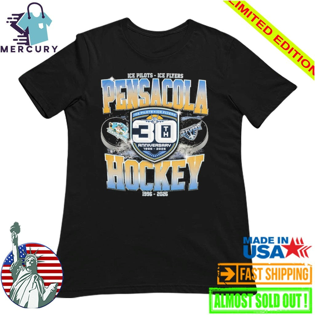 Pensacola Hockey Ice Pilots Ice Flyers 30th Anniversary 1996-2026 Shirt