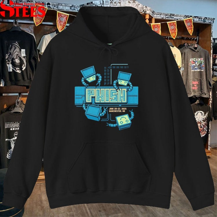 Phish Manchester NH Summer Tour 2025 On Polyblend T-shirts