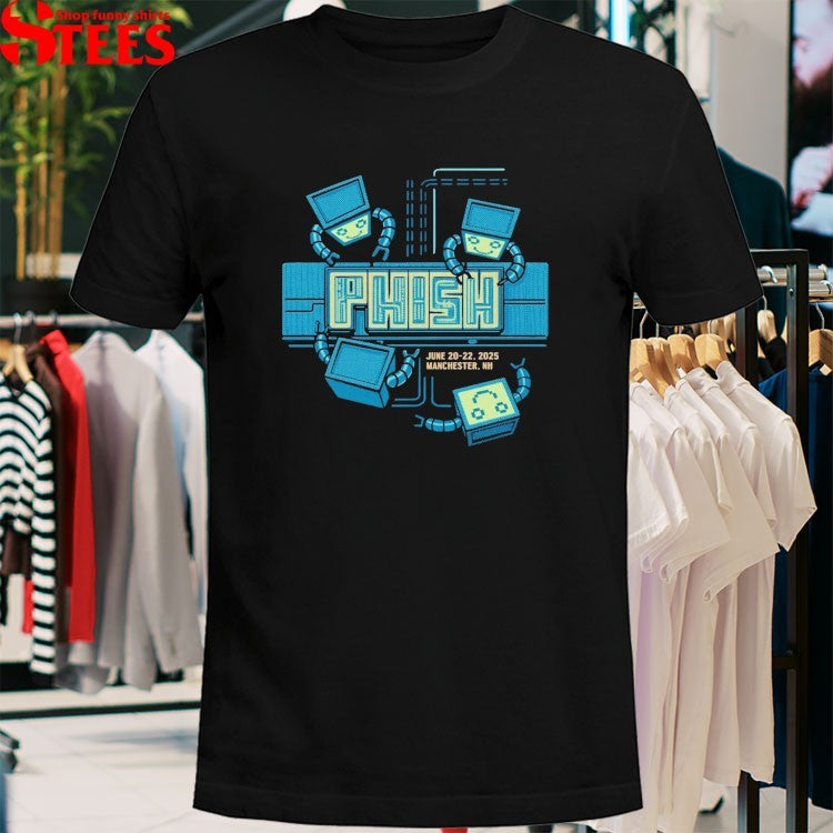Phish Manchester NH Summer Tour 2025 On Polyblend T-shirts