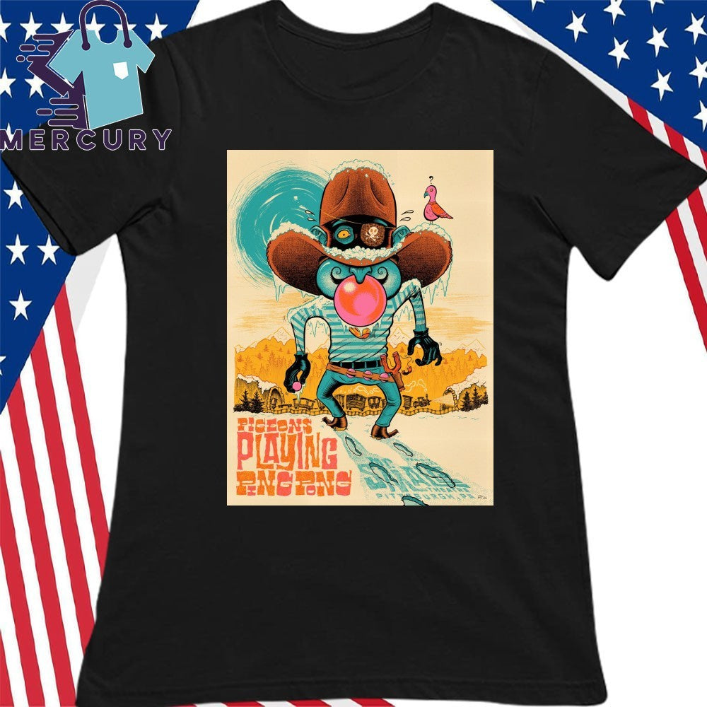 Pigeons Playing Ping Pong’s Pittsburgh PA 2026 Poster Shirt