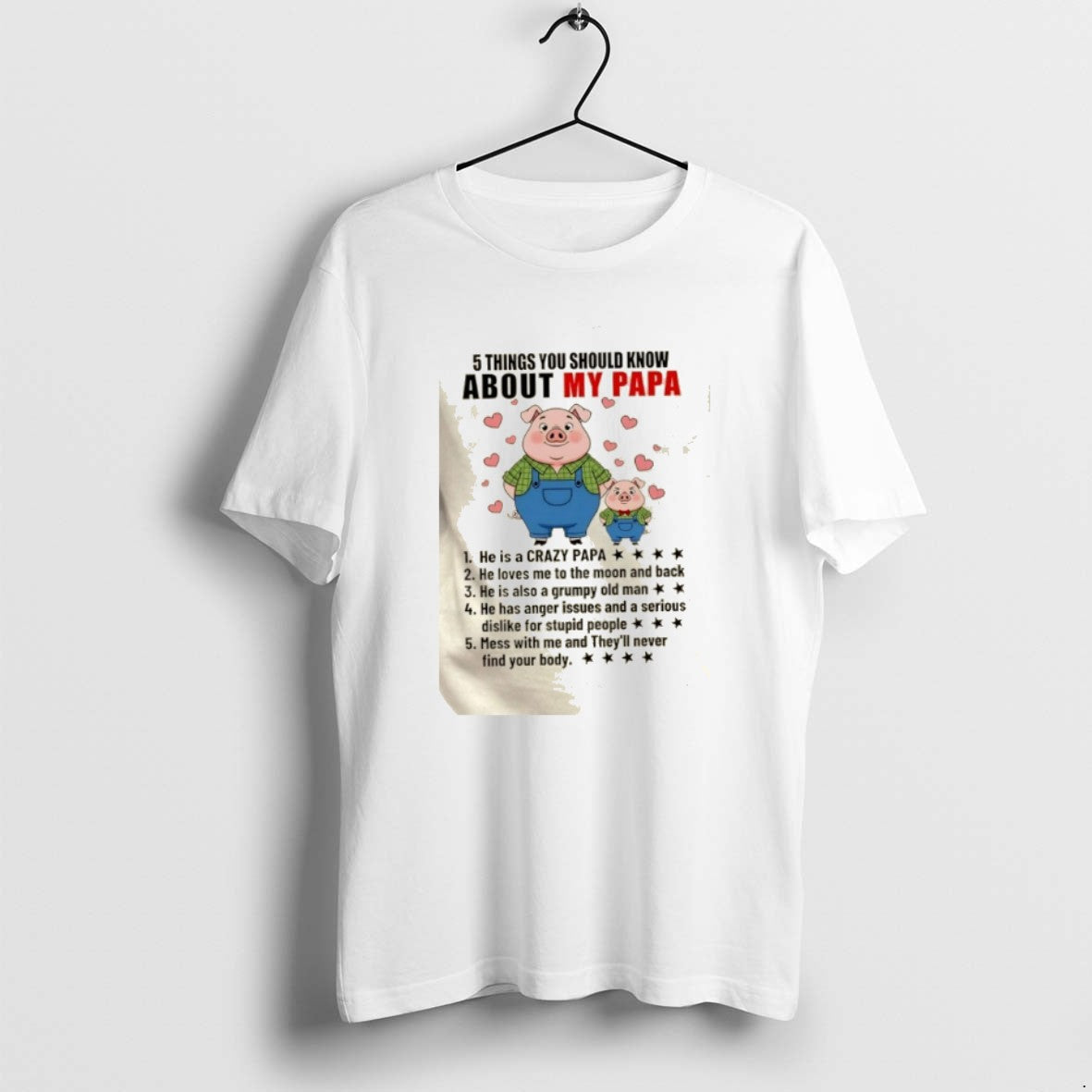 Official Pigs 5 Things You Should Know About My Papa T-Shirts, Hoodie, Sweatshirt | CoreVibeTees.com