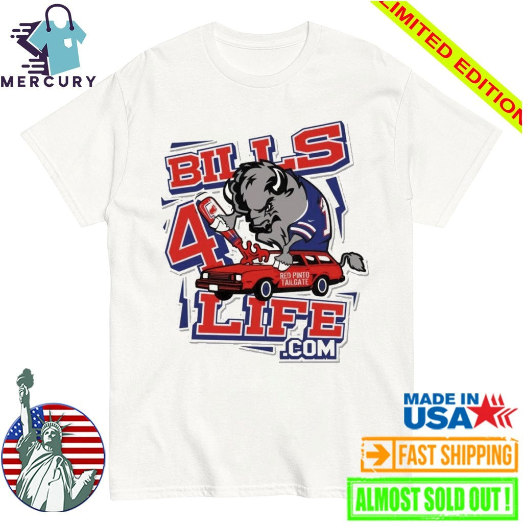 Pinto Ron Wearing Bills 4life Buffalo Shirt