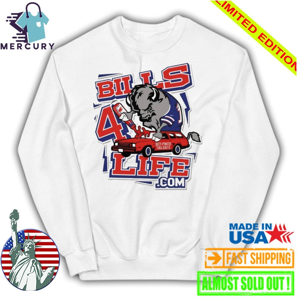 Pinto Ron Wearing Bills 4life Buffalo Shirt