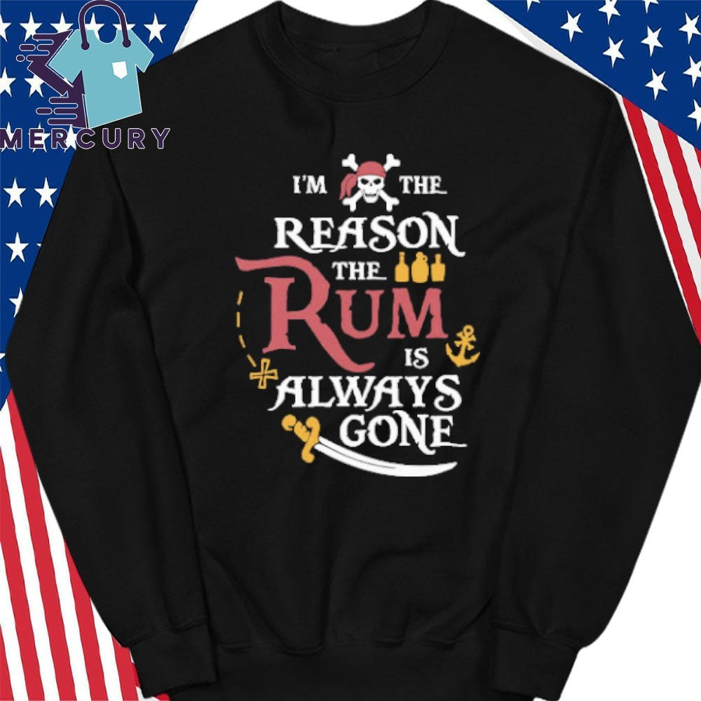 Pirate I’m The Reason The Rum Is Always Gone Shirt