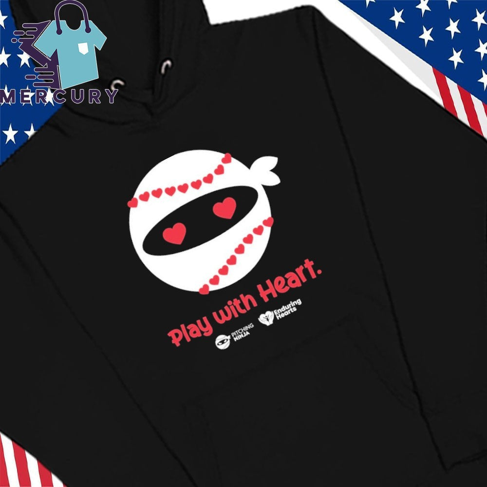 Pitching Ninja Play With Heart Shirt