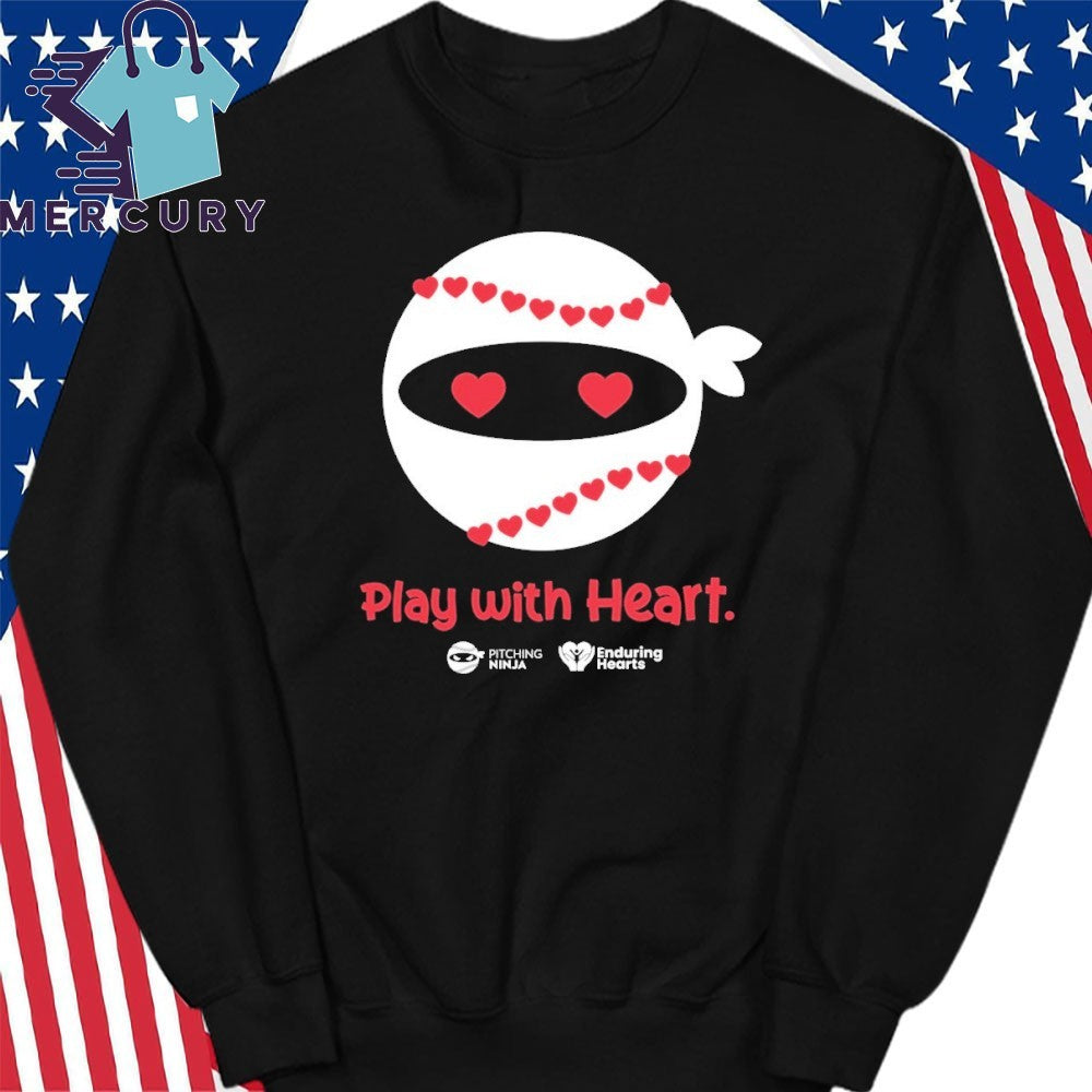 Pitching Ninja Play With Heart Shirt