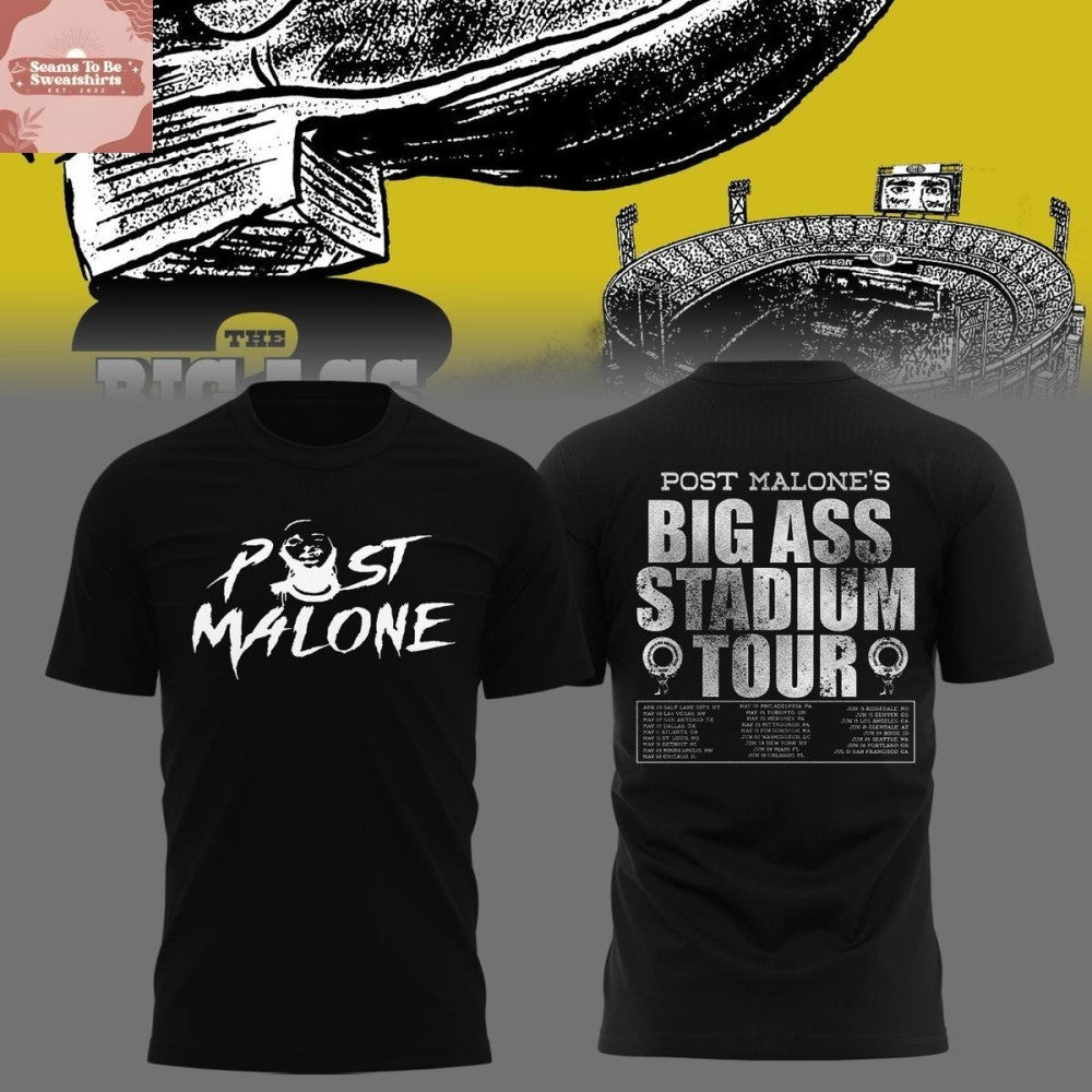 Post Malone The Big Ass Stadium Tour 2026 Two Sided Shirt