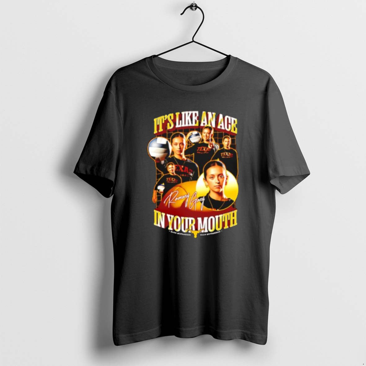 Official Ramsey Gary Texas Volleyball Team In Your Mouth Siganture T-Shirts, Hoodie, Sweatshirt | CoreVibeTees.com