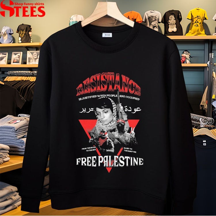 Resistance Is Justified When People Are Occupied Free Palestine Choose Your Fighter Team Red T-Shirt