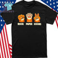 Retro Rock Paper Scissors Cat Paw Humor Pet Lover Meme Shirt