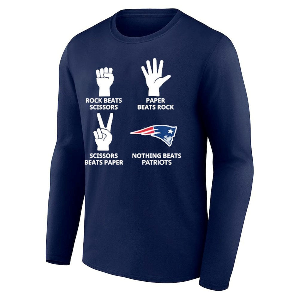 Rock Beats Scissors Paper Beats Rock Nothing Beats Patriots Shirt