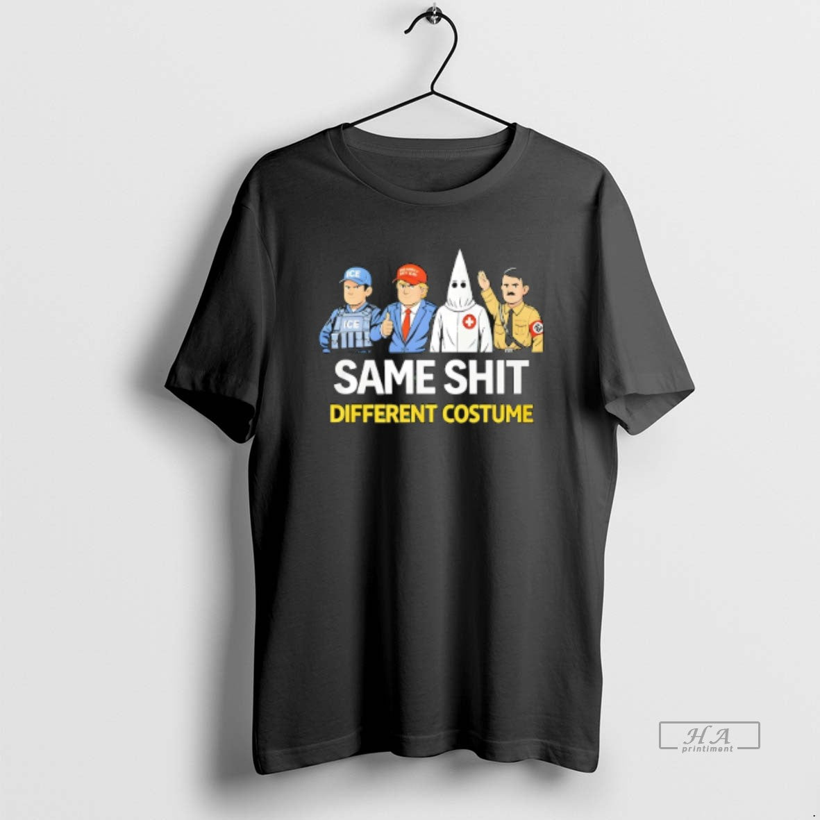 Official Same Shit Different Costume Ice Trump Caricature T-Shirts, Hoodie, Sweatshirt | CoreVibeTees.com