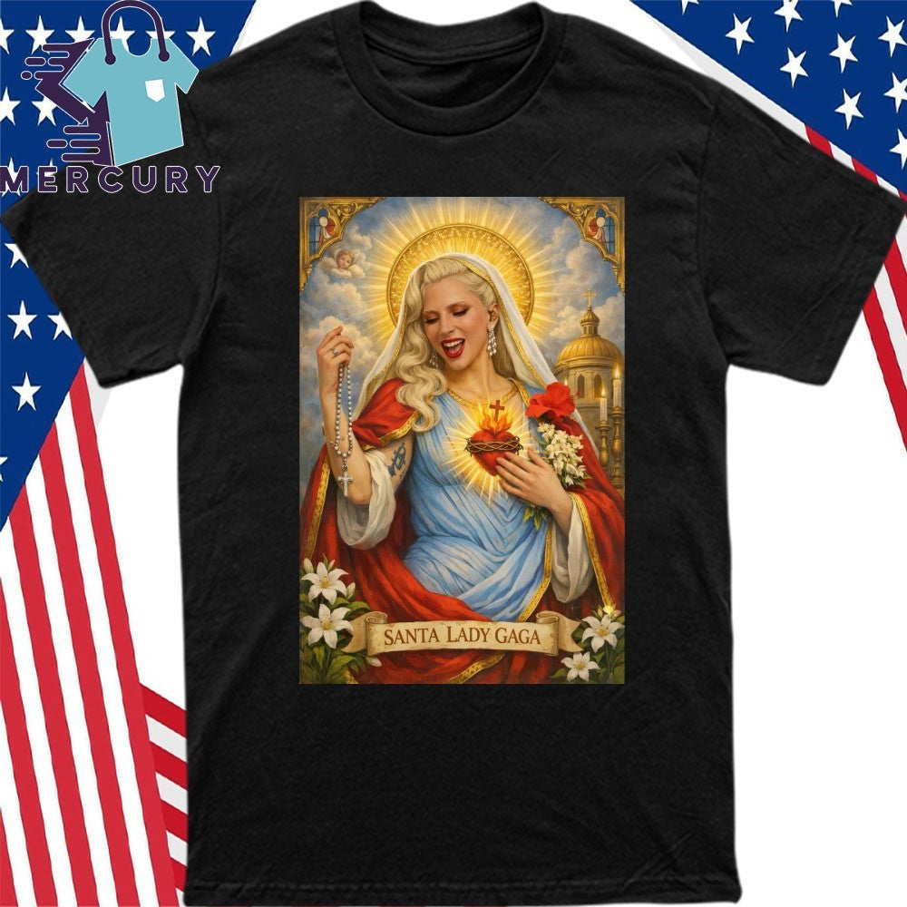 Santa Lady Gaga Shirt