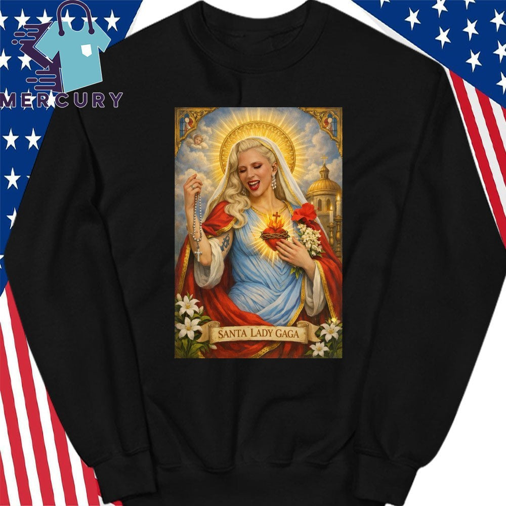 Santa Lady Gaga Shirt
