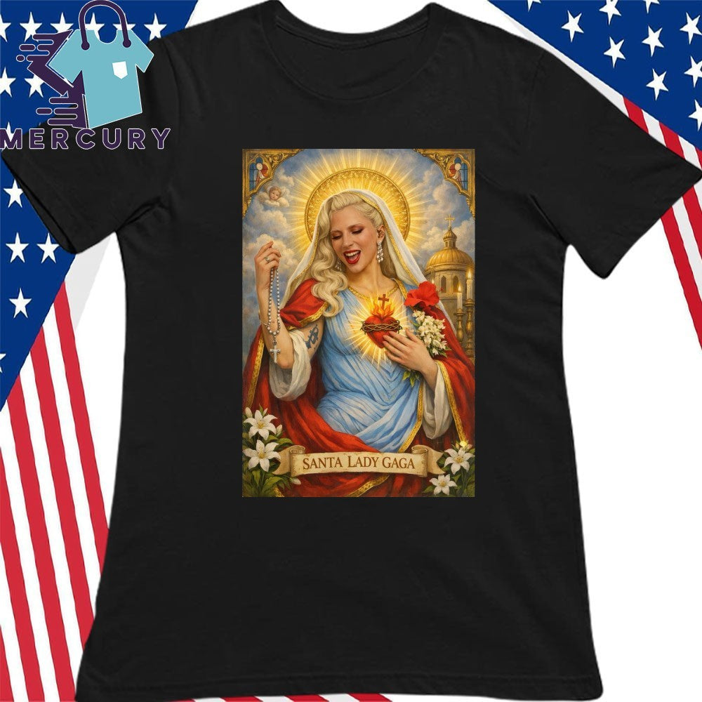 Santa Lady Gaga Shirt