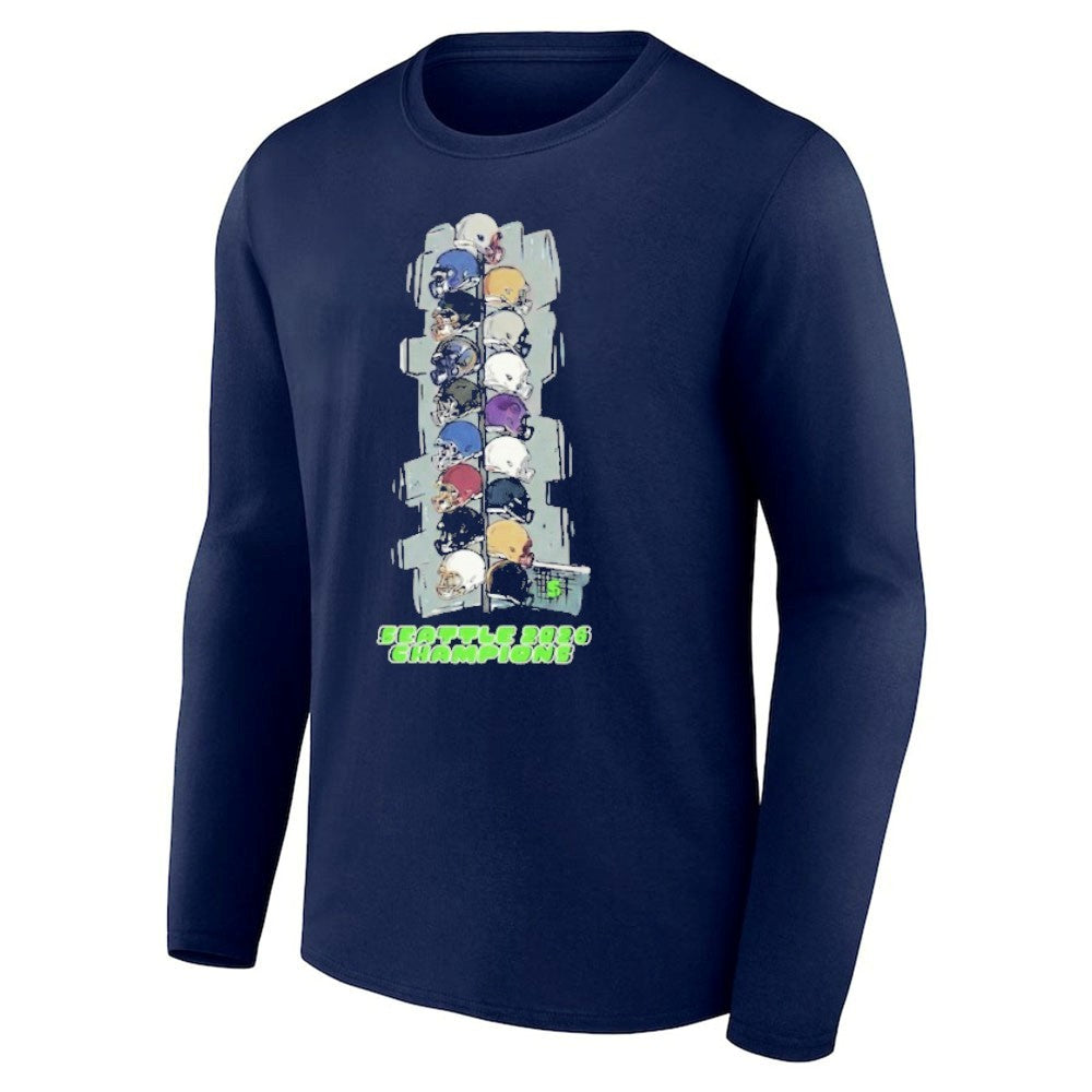 Seattle Football Stacking Helmets Champions Shirt