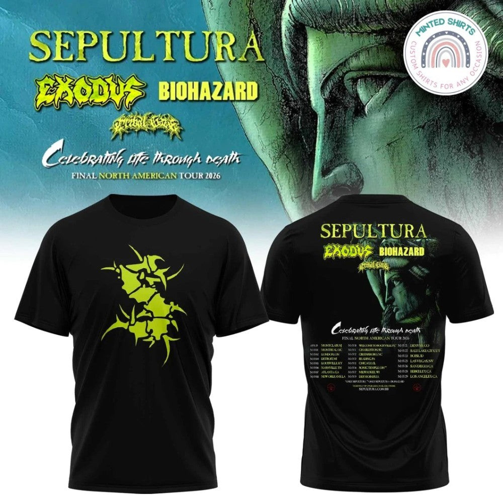 Sepultura Final North American Tour 2026 Shirt