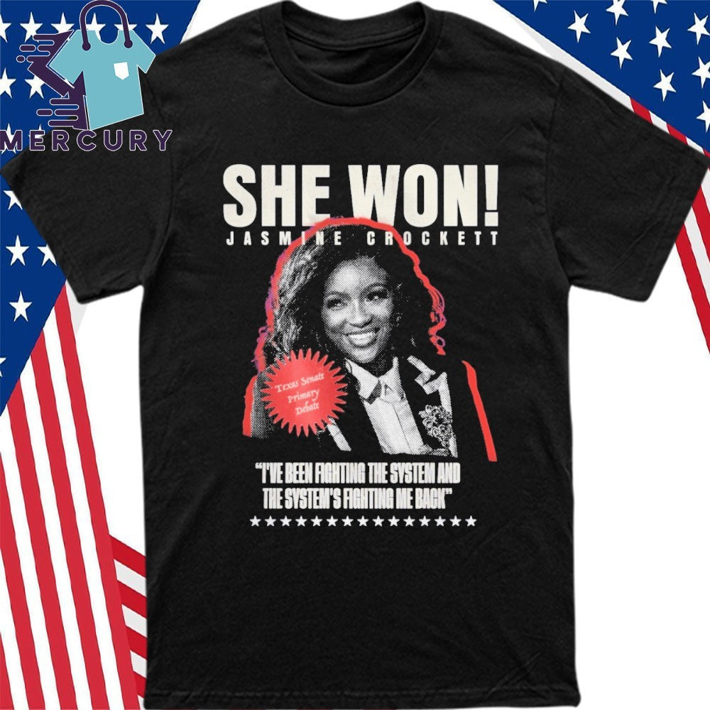 She Won Jasmine Crockett Shirt