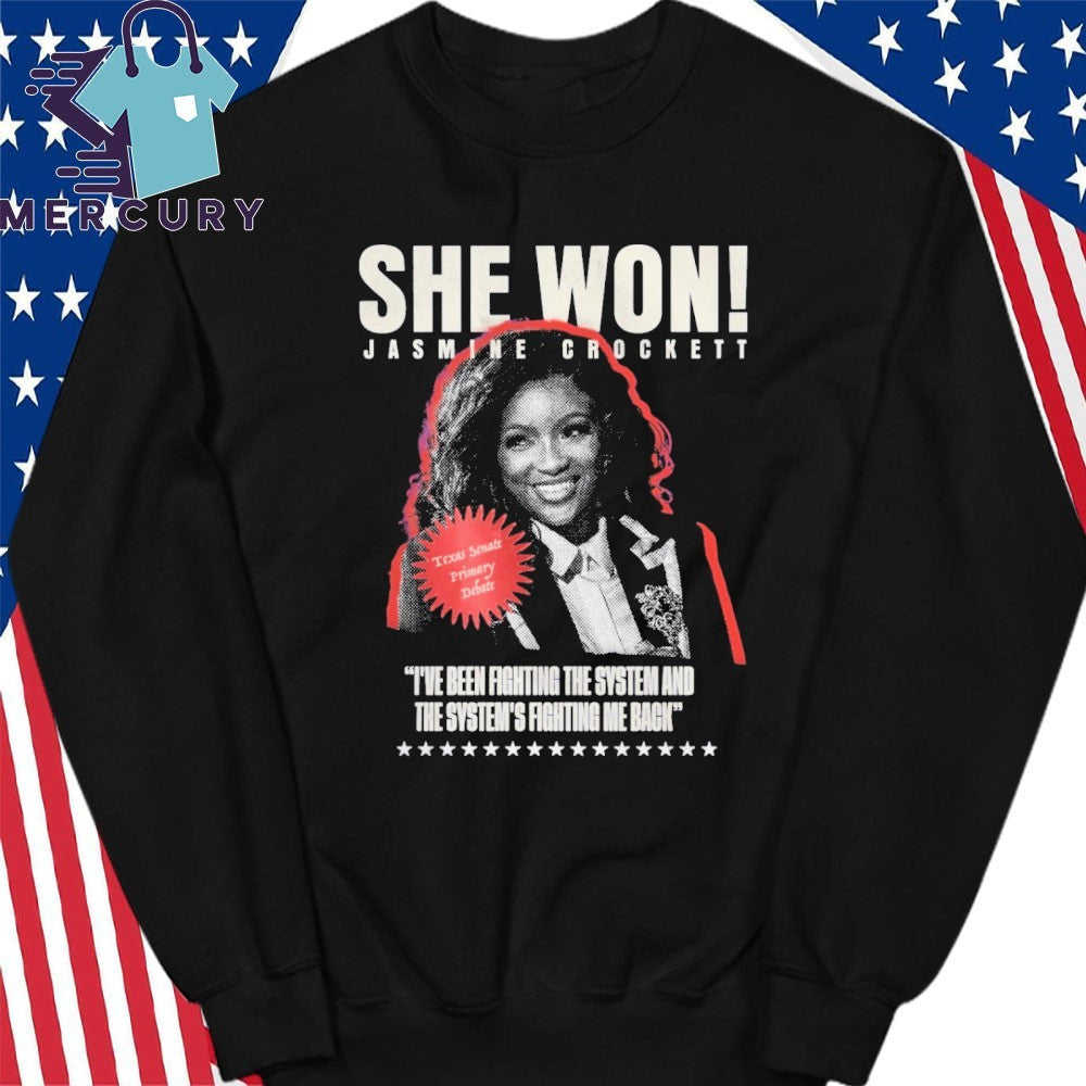 She Won Jasmine Crockett Shirt