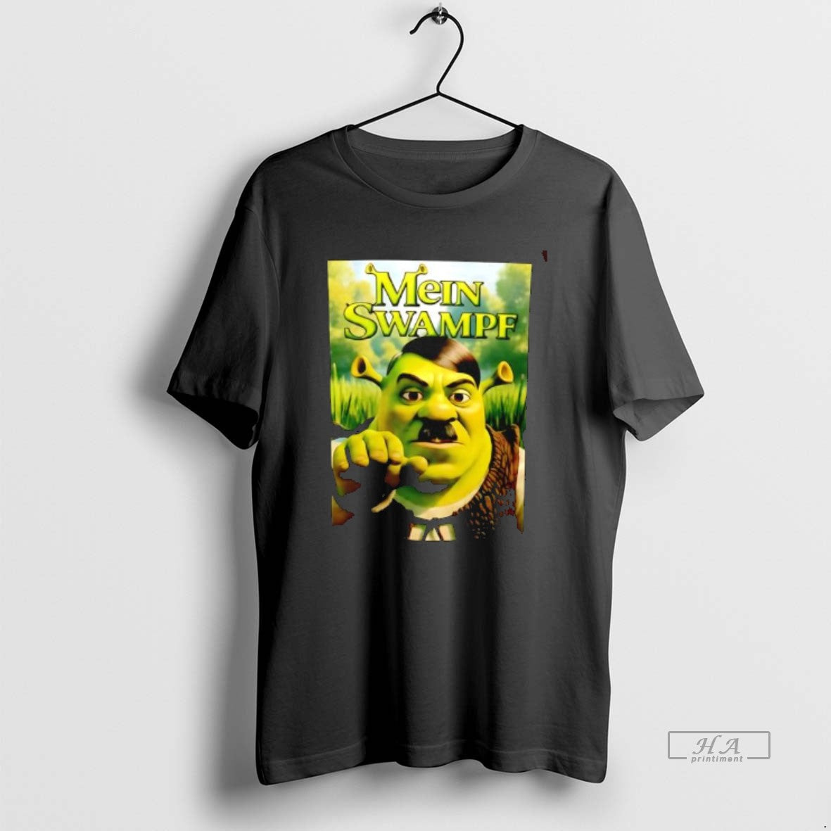 Official Shrek Adolf Hitler Mein Swampf Cartoon Graphic T-Shirts, Hoodie, Sweatshirt | CoreVibeTees.com
