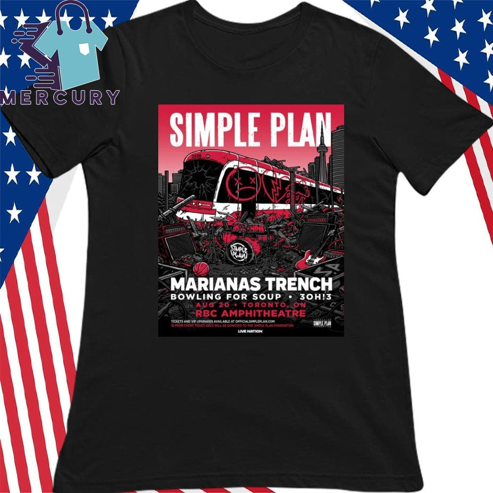 Simple Plan RBC Amphitheatre 2026 Toronto ON August 20th Shirt