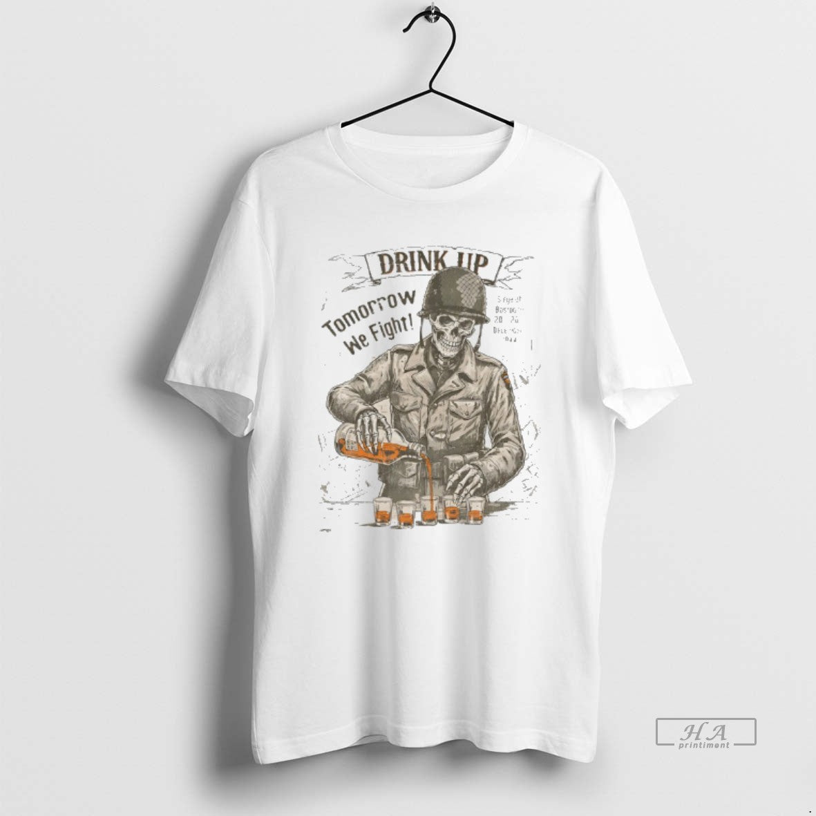 Official Skeleton Drink Up Tomorrow We Fight T-Shirts, Hoodie, Sweatshirt | CoreVibeTees.com