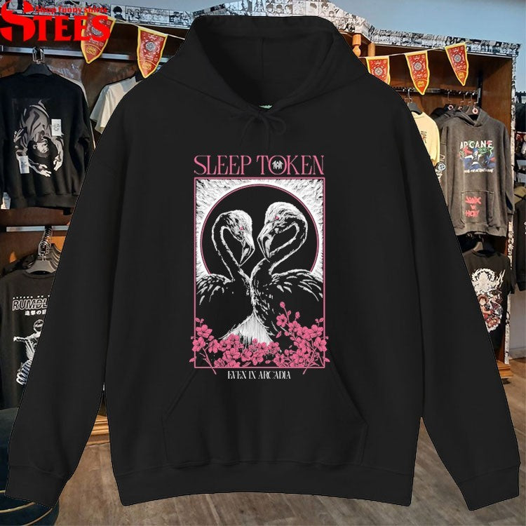 Sleep Token Even In Arcadia Pop Up Dueling Flamingo T-Shirt