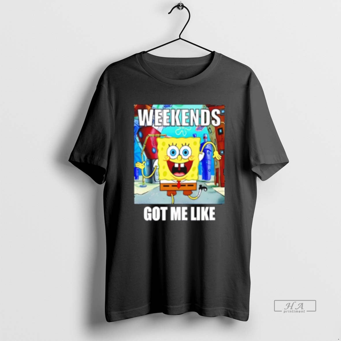 Official Spongebob Weekends Got Me Like T-Shirts, Hoodie, Sweatshirt | CoreVibeTees.com