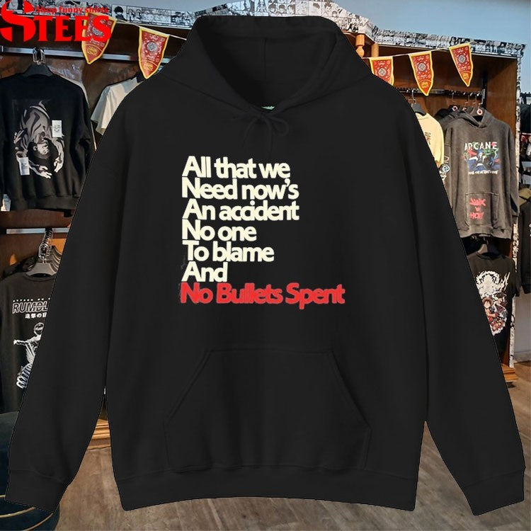 Spoon All That We Need Now’s An Accident No One To Blame And No Bullets Spent Lyric T-shirts