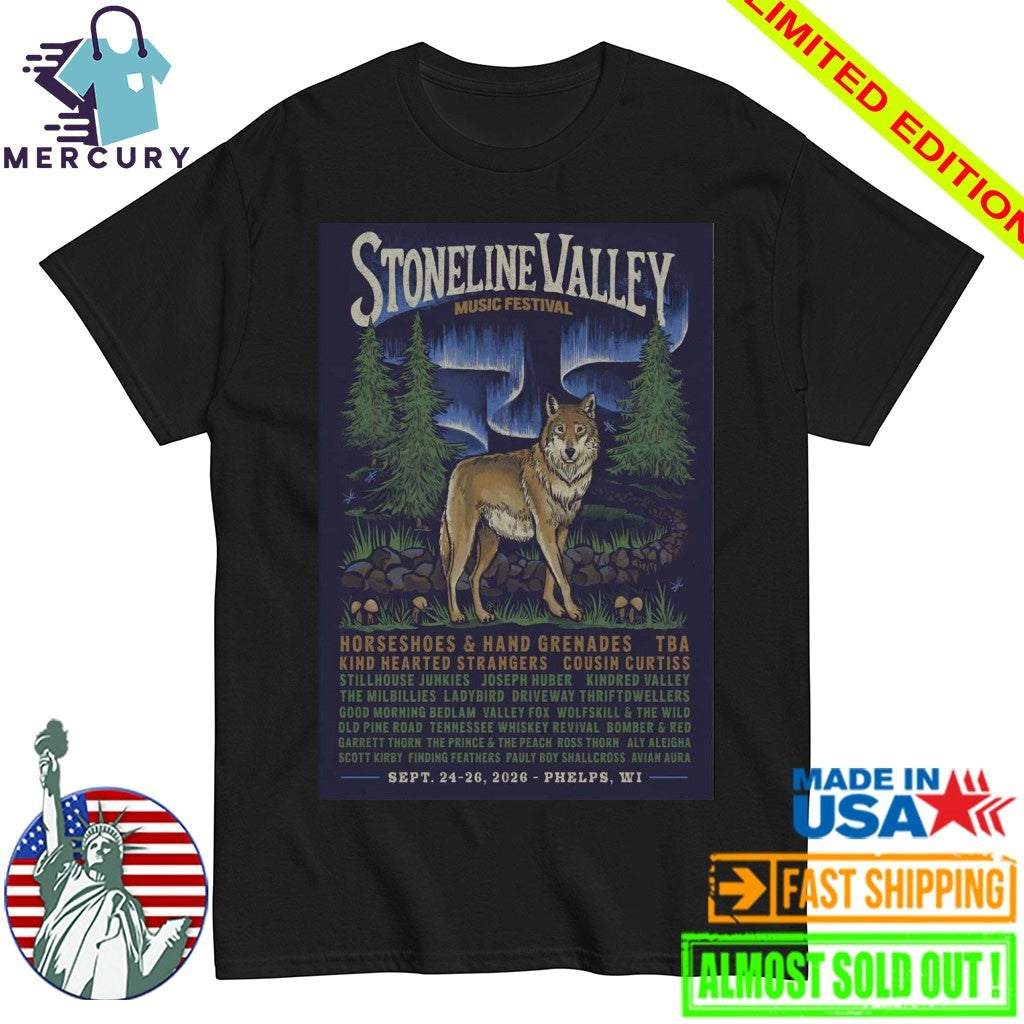 Stoneline Valley Music Festival Sept 24-26 2026 Phelps Wisconsin Poster Shirt