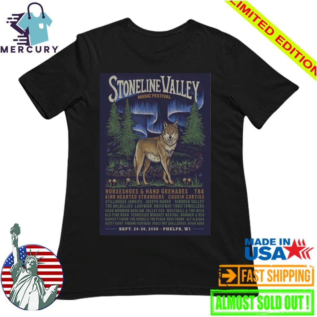 Stoneline Valley Music Festival Sept 24-26 2026 Phelps Wisconsin Poster Shirt