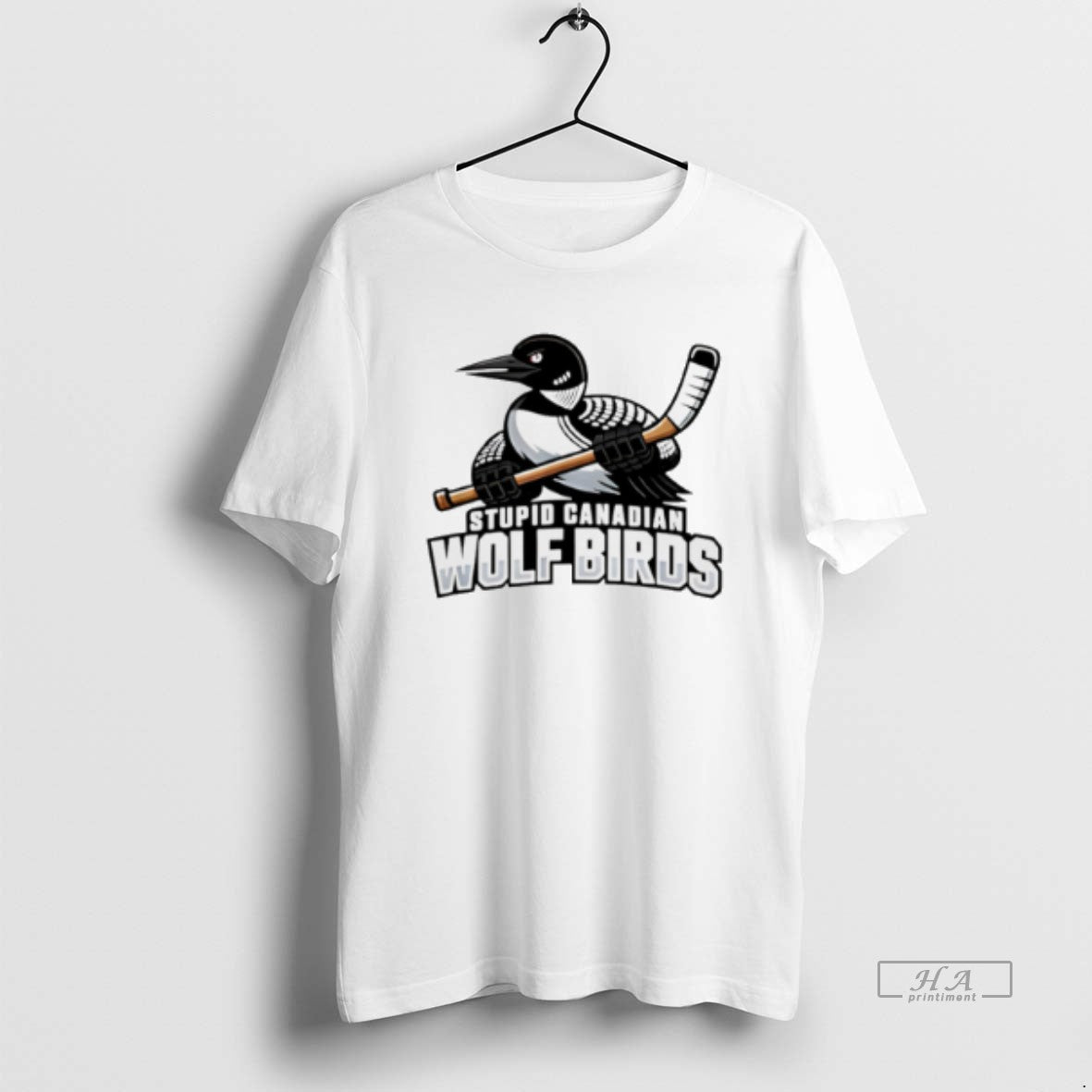 Official Stupid Canadian Wolf Bird Hockey Sport T-Shirts, Hoodie, Sweatshirt | CoreVibeTees.com