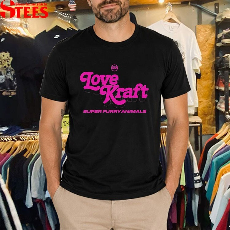 Super Furry Animals Love Kraft Logo T-Shirt