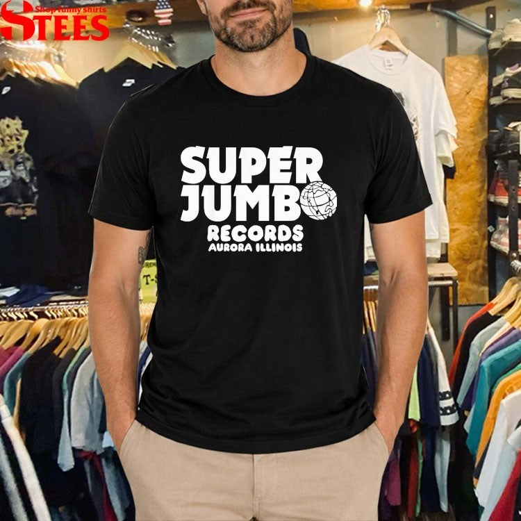 Superjumbo Records Aurora Illinois World T-Shirt