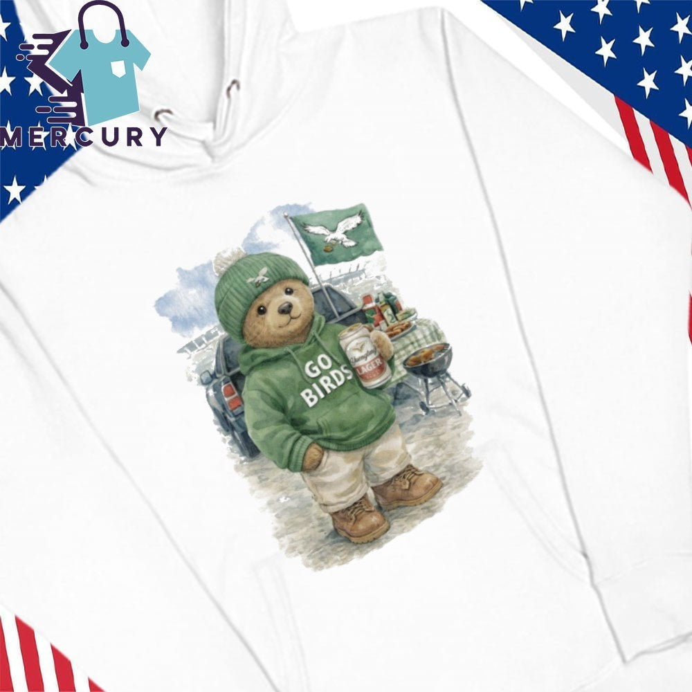 Tailgating Bear Go Birds Eagle Shirt