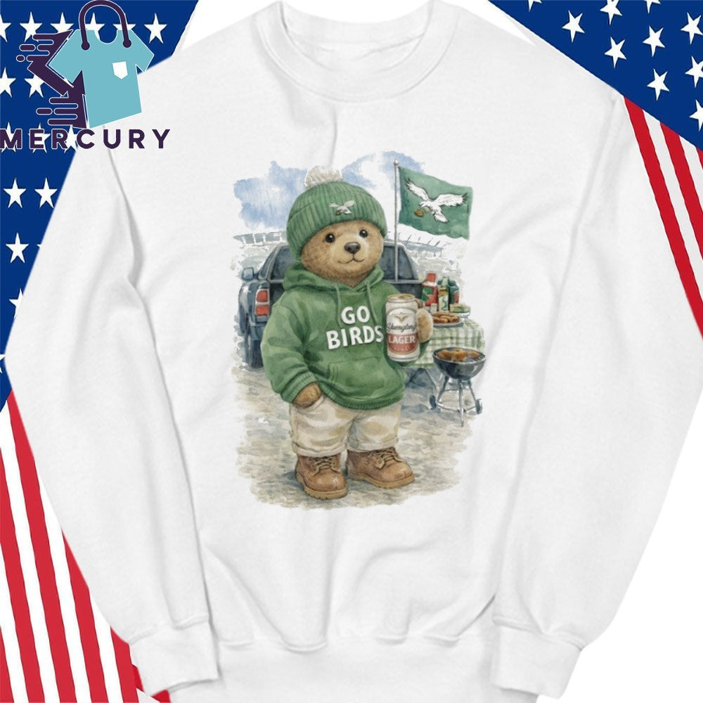 Tailgating Bear Go Birds Eagle Shirt