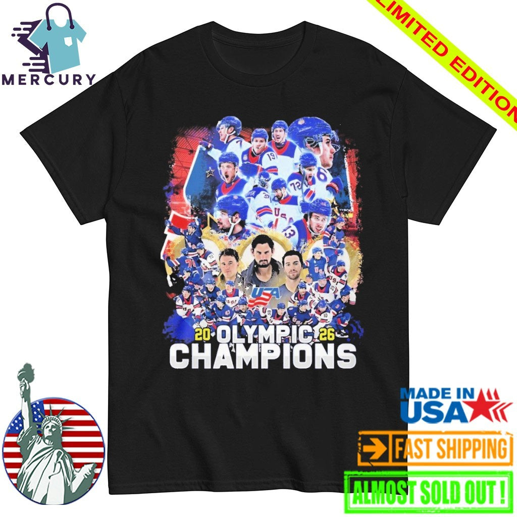 Team USA Men Ice Hockey 2026 Olympic Champions Shirt’